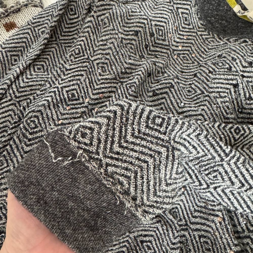 Jolt Black and Gray Knit Sweater